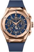 Hublot Herreklokke 525.OX.5180.RX.ORL21 Classic Fusion Blå/Gummi