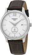 Tissot Herreklokke T063.428.16.038.00 Tradition Sølvfarget/Lær Ø40