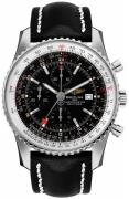 Breitling Herreklokke A24322121B1X1 Navitimer World Sort/Lær Ø46 mm