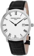 Frederique Constant Herreklokke FC-306MR4S6 Slimline Sølvfarget/Lær