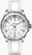 Breitling Dameklokke A17377211A1S1 Superocean Automatic 36 Hvit/Gummi