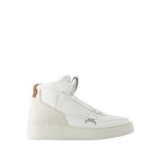 Beige Skinn Hi Top Sneakers - Luol II