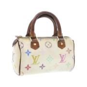 Pre-owned Hvitt lerret Louis Vuitton veske