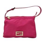 Pre-owned Rosa lerret Fendi baguette mamma