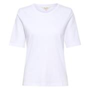 Bright White Økologisk Bomull T-Skjorte for Kvinner