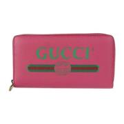 Pre-owned Rosa skinn Gucci lommebok