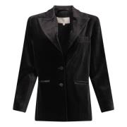 Luksuriøs Beau Velvet Blazer - Svart