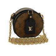 Pre-owned Brunt lerret Louis Vuitton hattekasse