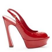 Pre-owned Rødt skinn Yves Saint Laurent hæler