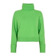 Vibrant Green Mero Crop Strikk