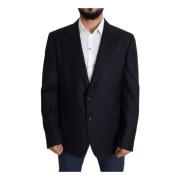 Black Wool Single Breasted Napoli Blazer