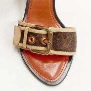 Pre-owned Louis Vuitton-sandaler i brunt skinn