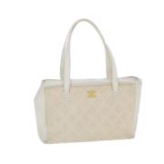 Pre-owned Beige Canvas Chanel Tote