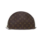 Pre-owned Brunt lerret Louis Vuitton kosmetisk veske