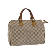 Pre-owned Hvitt lerret Louis Vuitton Speedy