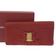 Pre-owned Rødt skinn Salvatore Ferragamo lommebok