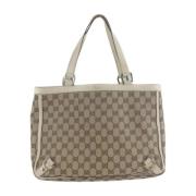 Pre-owned Beige Canvas Gucci Abbey