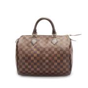 Pre-owned Brunbelagt lerret Louis Vuitton Speedy