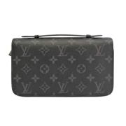 Pre-owned Svart lerret Louis Vuitton lommebok