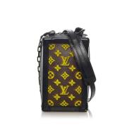 Pre-owned Brunt lerret Louis Vuitton skuldervesker