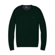 Mørkegrønn Wool Crewneck Sweater