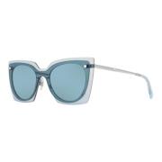 Blå Cat Eye Solbriller for Kvinner