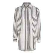 CO Stripe Oversized Shirt - Prep Stp/ Desert Sky/ Primary Red