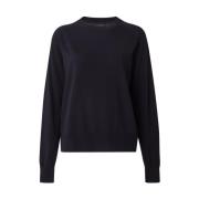 Dark Blue, M Lexington Freya Cotton/Cashmere Sweater Fine Knit