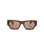 Brune firkantede solbriller