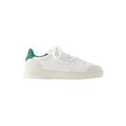 Hvite/Grønne Skinn Sneakers