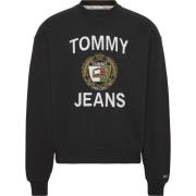 Black Tommy Jeans Tjm Boxy Tj Luxe Crew Genser