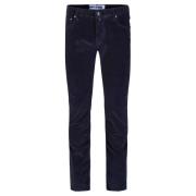 Mørkeblå Corduroy Slim-Fit Jeans