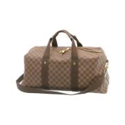 Pre-owned Brunt lerret Louis Vuitton veske