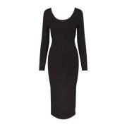 River Knit Midi Dress - Noir