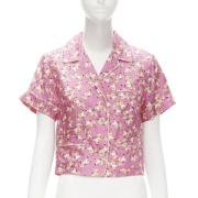 Pre-owned Rosa silke Gucci skjorte