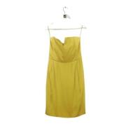 Pre-owned Gul silke Yves Saint Laurent kjole