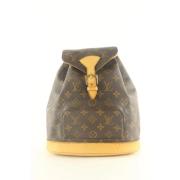 Pre-owned Brunt lerret Louis Vuitton Montsouris