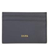 Leather Card Holder Nappa Steel Blue