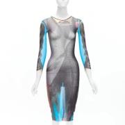 Pre-owned Blått stoff Jean Paul Gaultier kjole