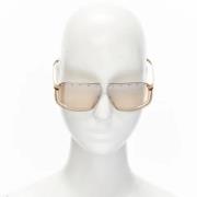 Pre-owned Brown Metal Gucci solbriller