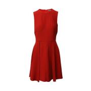 Pre-owned Rødt acetat Alexander McQueen kjole