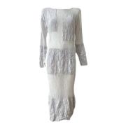 Pre-owned Hvit polyester Issey Miyake kjole