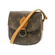 Pre-owned Brunt lerret Louis Vuitton Cartouchiere