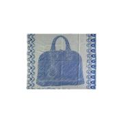 Pre-owned Blå silke Louis Vuitton skjerf