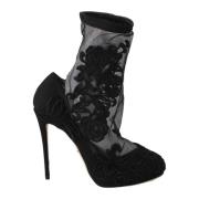 Svarte Rose Stiletto Booties