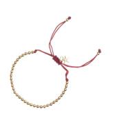 Metal Bead Bracelet Broad OX RED