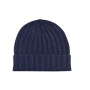 Navy Oscar Jacobson Knitted Hat Hodeplagg
