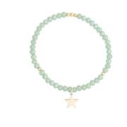 Crystal Bead Bracelet 4 MM Sparkled Pale Ocean Green