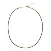 Elegant Tennis Chain Necklace Brown