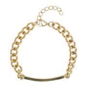 Plate Chain Bracelet Gold